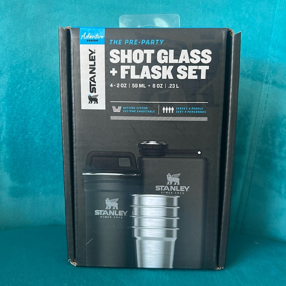 NEW Stanley Adventure Pre-Party Shot Glass + Flask Set